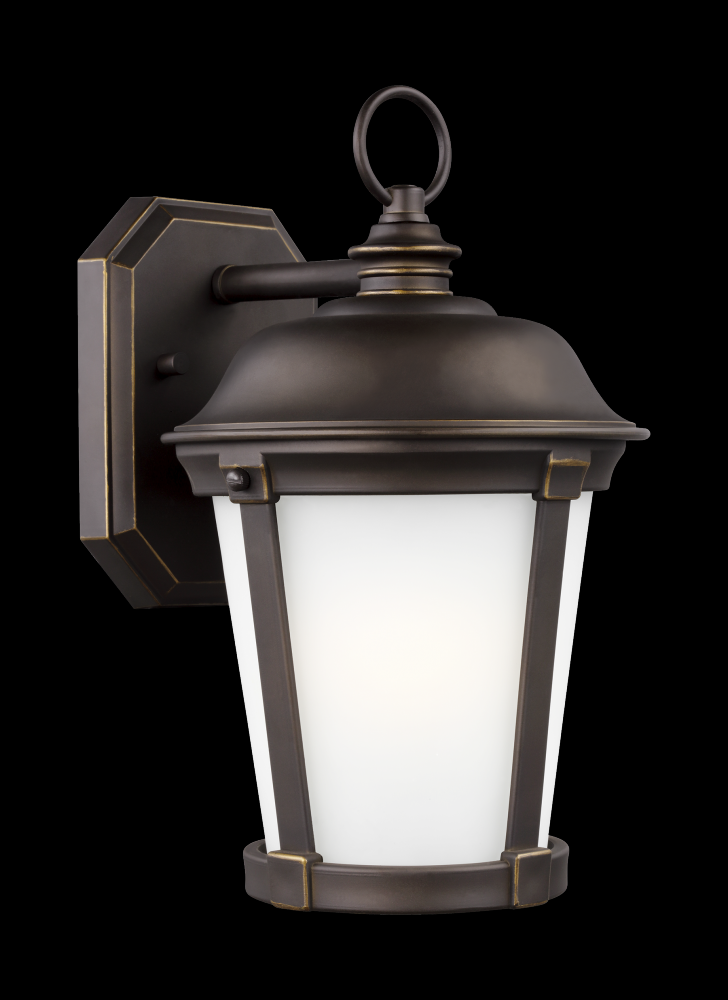 Generation Lighting 8650701-71 Calder traditional 1-light outdoor exterior medium wall lantern sconce in antique bronze finish with