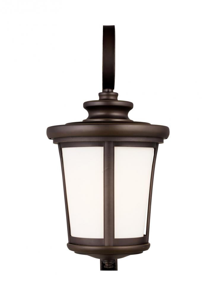Generation Lighting 8719301-71 Eddington modern 1-light outdoor exterior large wall lantern sconce in antique bronze finish with ca