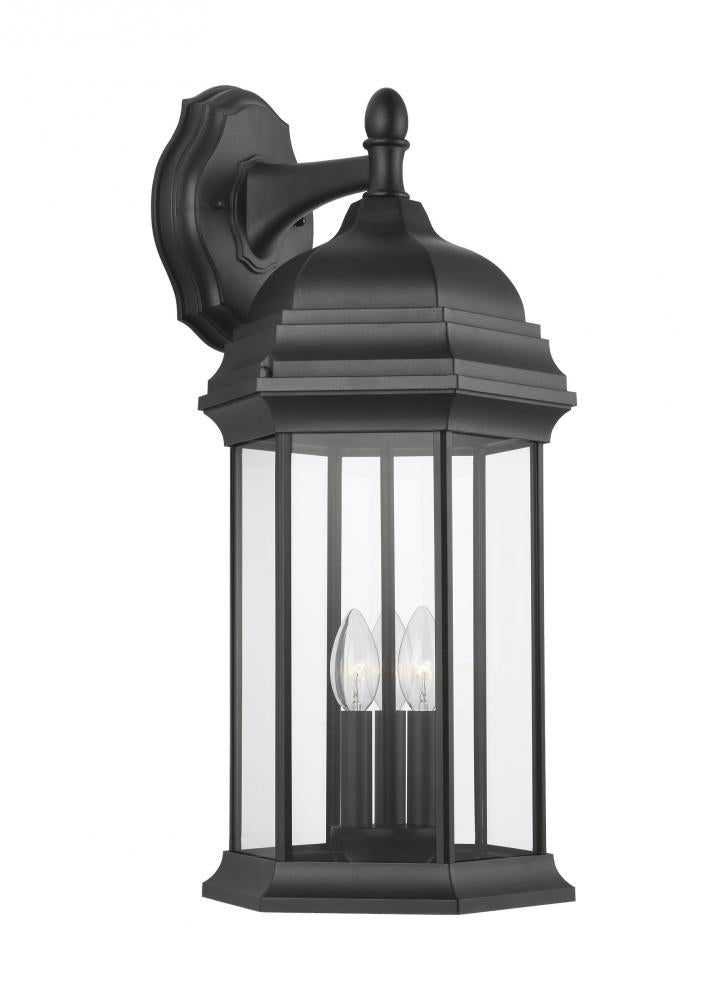 Generation Lighting 8738703EN-12 Sevier traditional 3-light LED outdoor exterior extra large downlight outdoor wall lantern sconce in