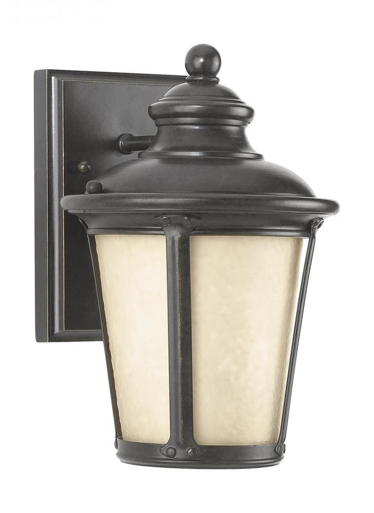 Generation Lighting 88240D-780 Cape May traditional 1-light outdoor exterior small Dark Sky compliant wall lantern sconce in burled