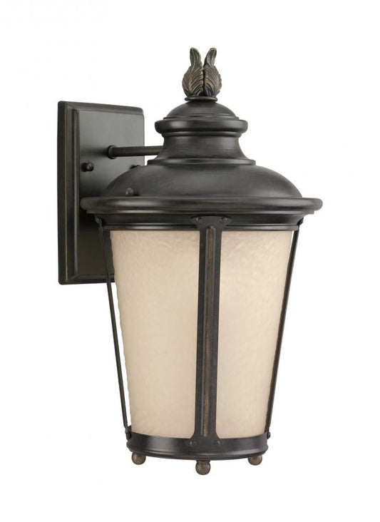 Generation Lighting 88241-780 Cape May traditional 1-light outdoor exterior medium wall lantern sconce in burled iron grey finish