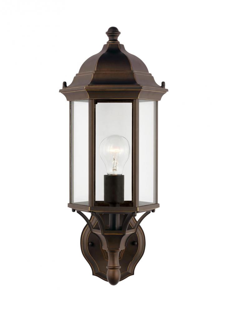 Generation Lighting 8838701-71 Sevier traditional 1-light outdoor exterior medium uplight outdoor wall lantern sconce in antique br