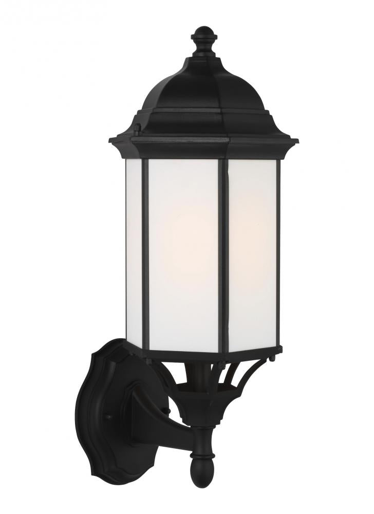 Generation Lighting 8838751EN3-12 Sevier traditional 1-light LED outdoor exterior medium uplight outdoor wall lantern sconce in black