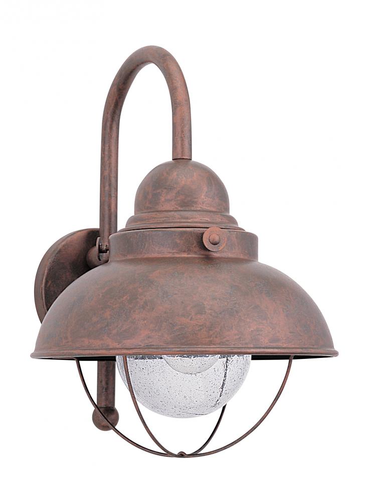 Generation Lighting 8871-44 Sebring transitional 1-light outdoor exterior large wall lantern sconce in weathered copper finish w