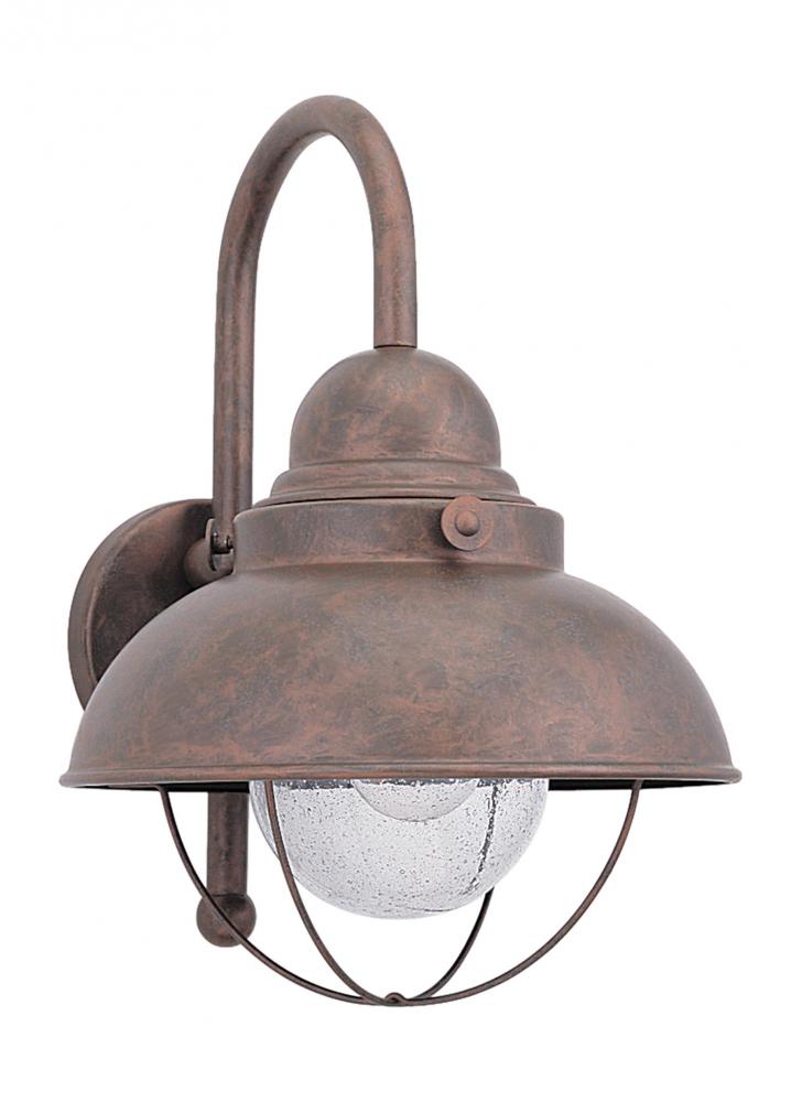 Generation Lighting 8871EN3-44 Sebring transitional 1-light LED outdoor exterior large wall lantern sconce in weathered copper fini