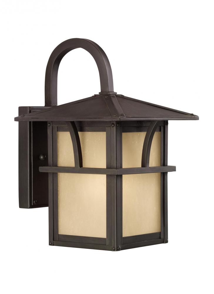Generation Lighting 88880EN3-51 Medford Lakes transitional 1-light LED outdoor exterior small wall lantern sconce in statuary bronze
