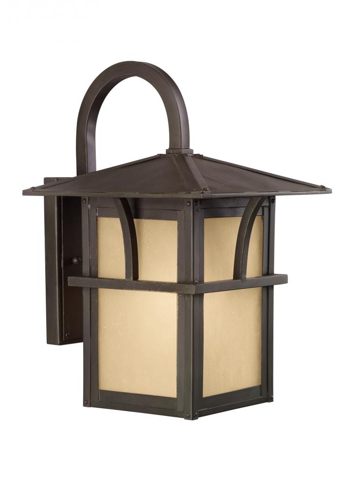 Generation Lighting 88881-51 Medford Lakes transitional 1-light outdoor exterior medium wall lantern sconce in statuary bronze fi