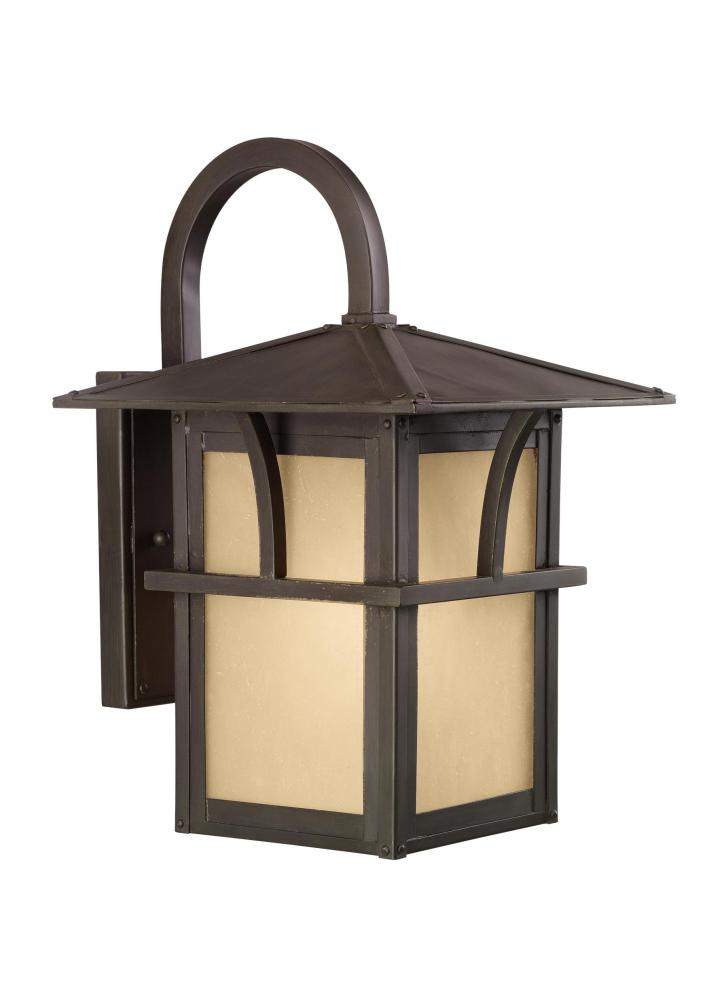 Generation Lighting 88881EN3-51 Medford Lakes transitional 1-light LED outdoor exterior medium wall lantern sconce in statuary bronz
