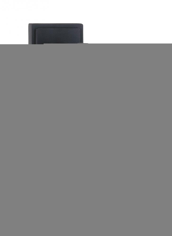 Generation Lighting 89031-12 Hunnington contemporary 1-light outdoor exterior medium wall lantern in black finish with etched see