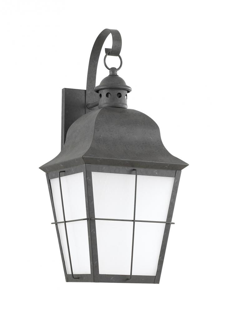 Generation Lighting 89273EN3-46 Chatham traditional 1-light LED large outdoor exterior wall lantern sconce in oxidized bronze finish