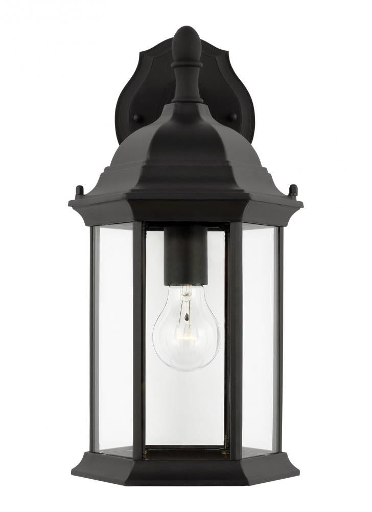 Generation Lighting 8938701-12 Sevier traditional 1-light outdoor exterior medium downlight outdoor wall lantern sconce in black fi