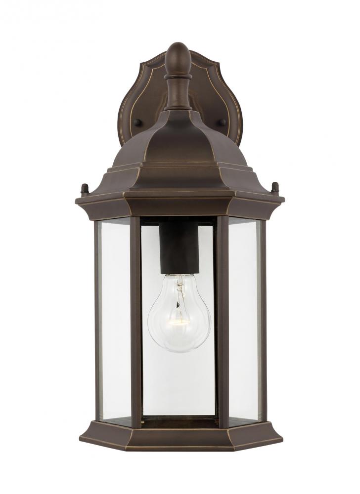 Generation Lighting 8938701-71 Sevier traditional 1-light outdoor exterior medium downlight outdoor wall lantern sconce in antique