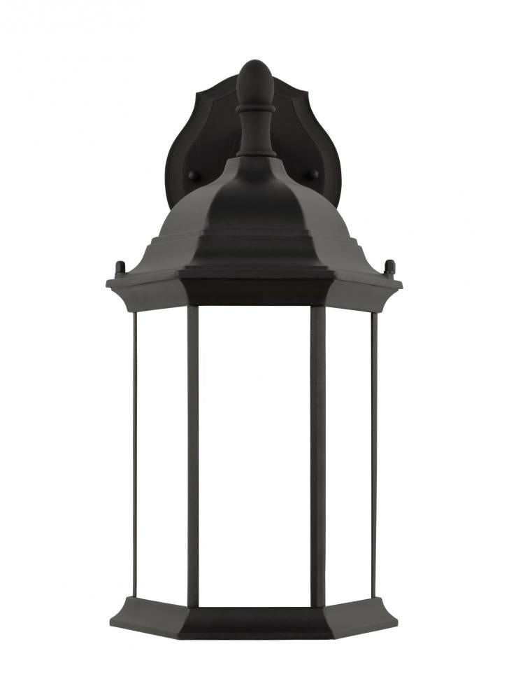 Generation Lighting 8938751-12 Sevier traditional 1-light outdoor exterior medium downlight outdoor wall lantern sconce in black fi