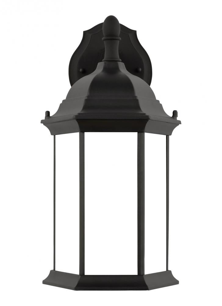 Generation Lighting 8938751EN3-12 Sevier traditional 1-light LED outdoor exterior medium downlight outdoor wall lantern sconce in blac