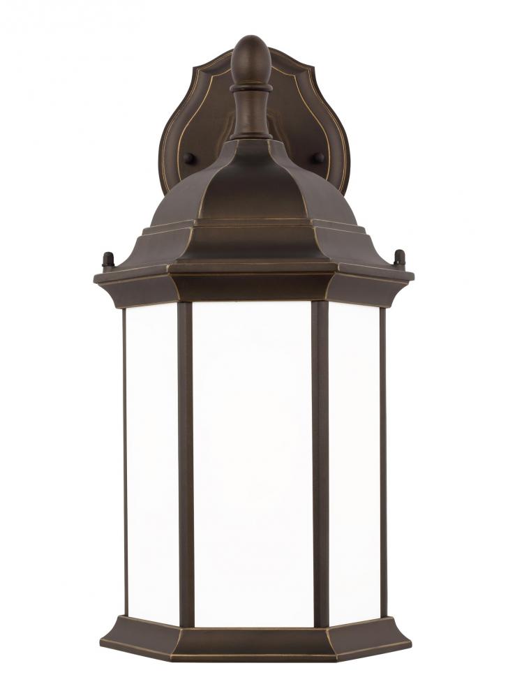 Generation Lighting 8938751EN3-71 Sevier traditional 1-light LED outdoor exterior medium downlight outdoor wall lantern sconce in anti
