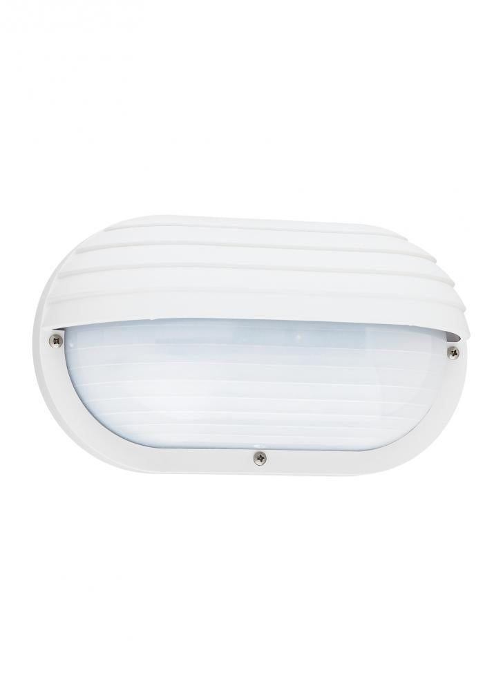 Generation Lighting 89805-15 Bayside traditional 1-light outdoor exterior wall lantern sconce in white finish with polycarbonate