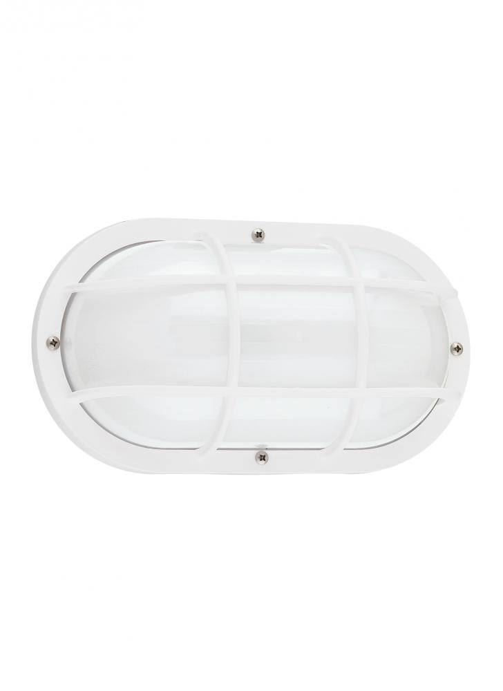 Generation Lighting 89806-15 Bayside traditional 1-light outdoor exterior wall lantern sconce in white finish with polycarbonate