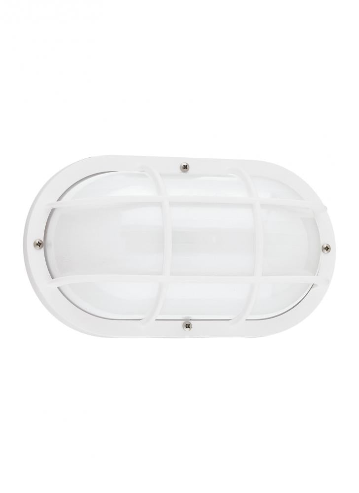Generation Lighting 89806EN3-15 Bayside traditional 1-light LED outdoor exterior wall lantern sconce in white finish with polycarbon