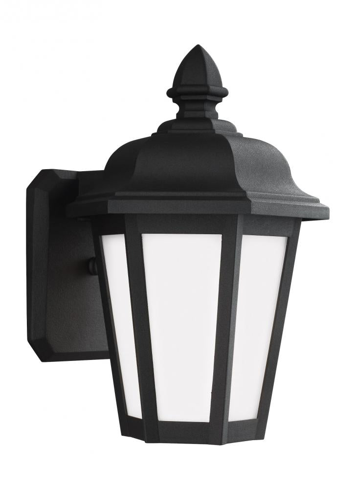 Generation Lighting 89822EN3-12 Brentwood traditional 1-light LED outdoor exterior small wall lantern sconce in black finish with sm