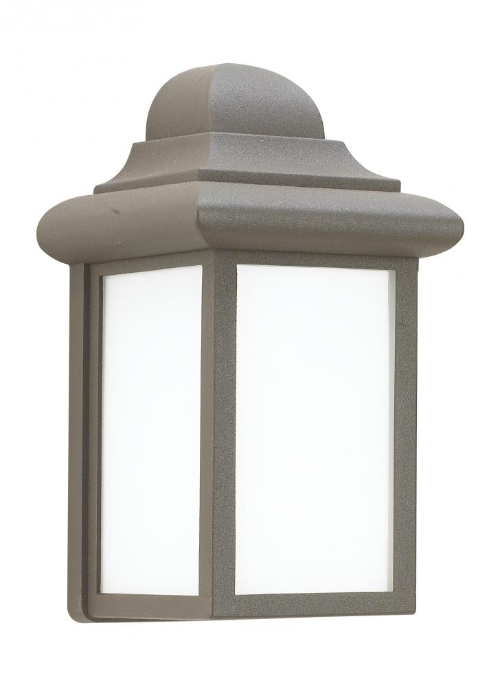 Generation Lighting 2516066 Mullberry Hill traditional 1-light outdoor exterior wall lantern sconce in bronze finish with smooth
