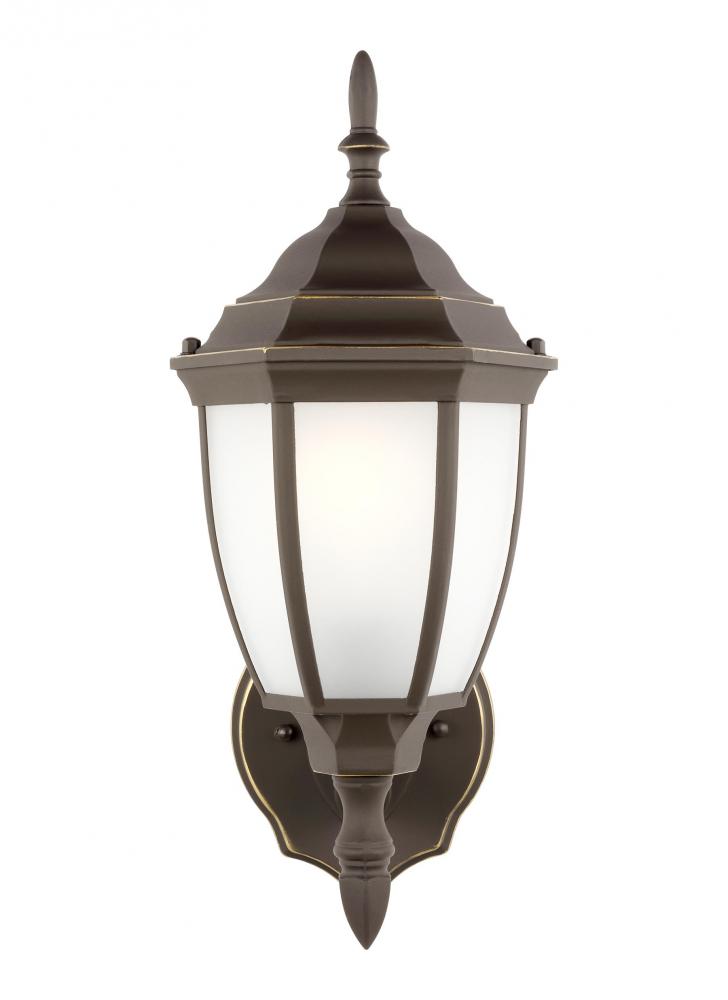 Generation Lighting 89940-71 Bakersville traditional 1-light outdoor exterior round wall lantern sconce in antique bronze finish