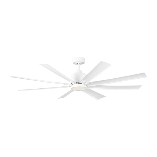Generation Lighting 8FLSM65RZWD Flera Smart 65 LED Ceiling Fan in Matte White with Matte White Blades