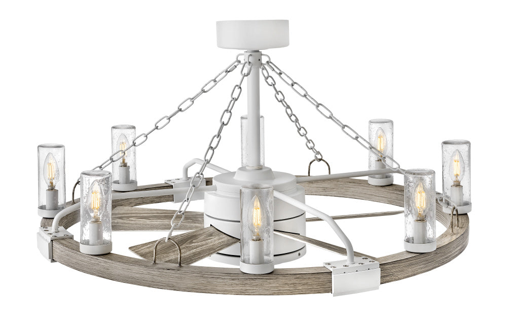 Hinkley 902928FMW-LWD Sawyer 36" with 28" LED Smart Fandelier