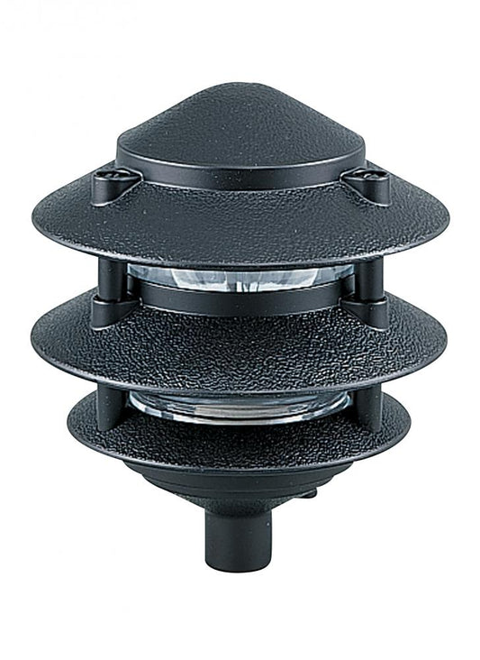 Generation Lighting 2676103 Landscape Lighting transitional 1-light outdoor exterior path in black finish with clear glass diffu