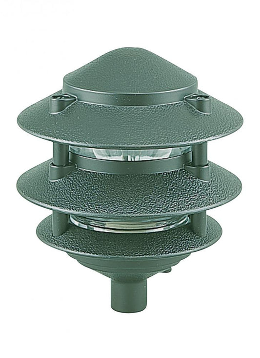 Generation Lighting 9226-95 Landscape Lighting transitional 1-light outdoor exterior path in emerald green finish with clear gla