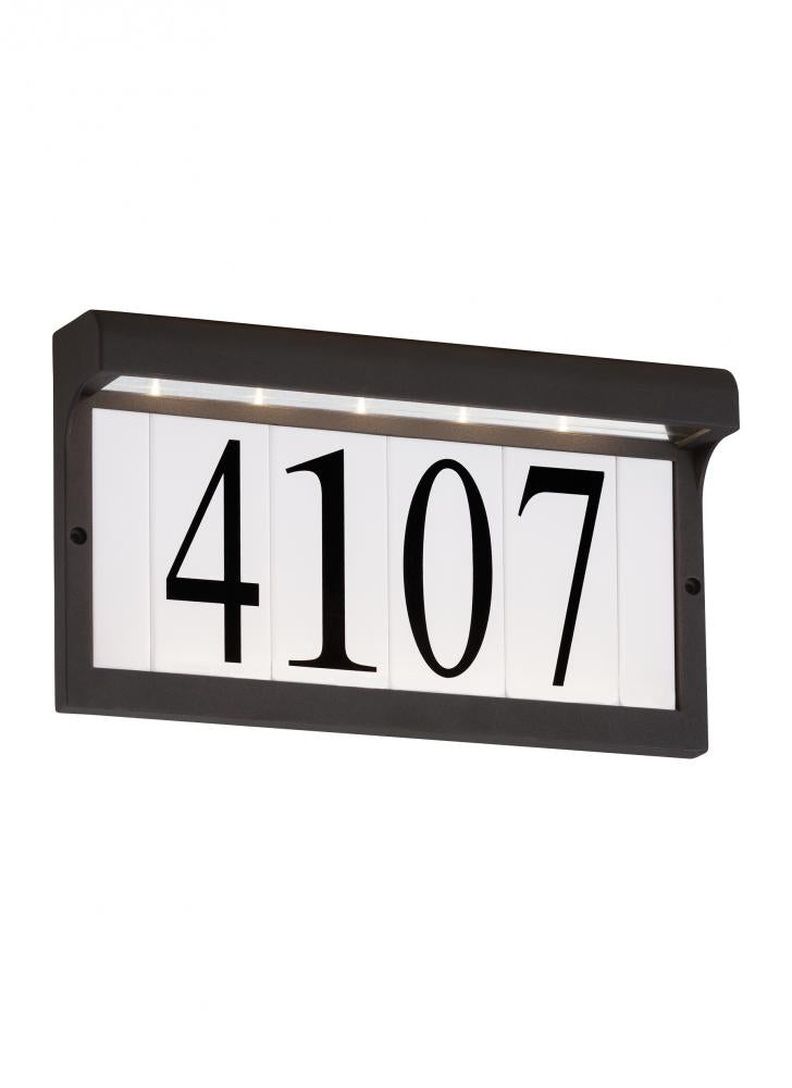 Generation Lighting 96091S-12 Address Light transitional 1-light outdoor exterior LED outdoor wall mount address light in black fi