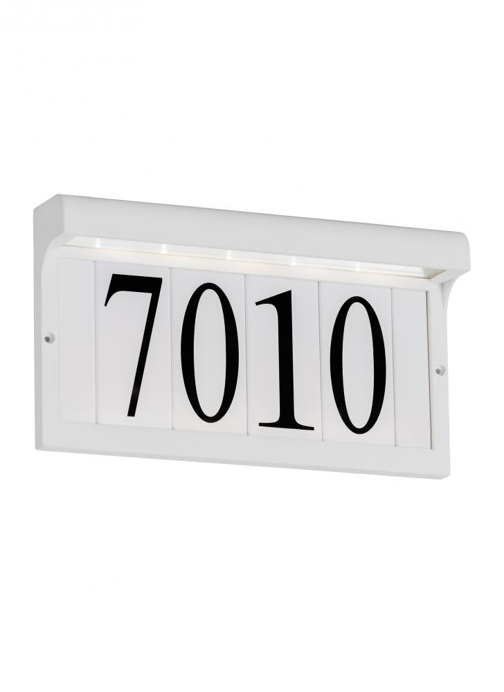 Generation Lighting 96091S-15 Address Light transitional 1-light outdoor exterior LED outdoor wall mount address light in white fi