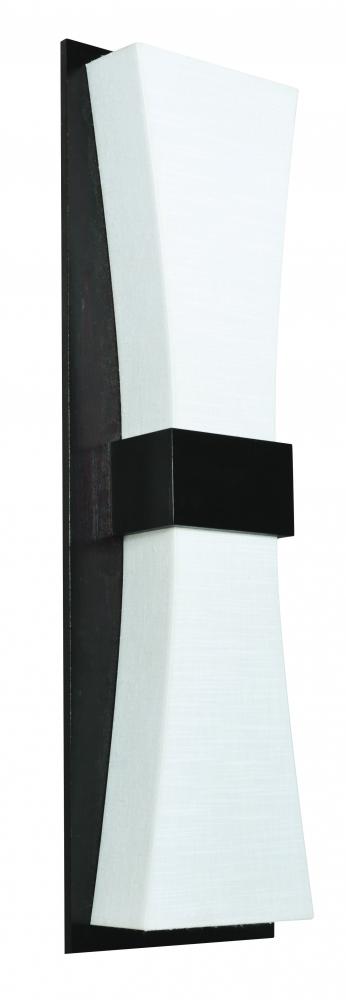 AFX ADS051914LAJUDES-LW Aberdeen LED Sconce - Espresso Finish - Linen