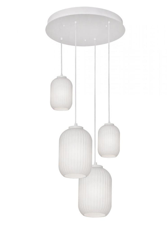 AFX CALP99WHRND4 Callie 4 Light Round Pendant,120V,White