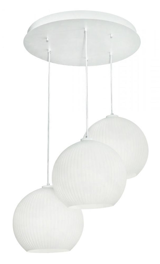 AFX CLEP13WHRND3 Cleo 3 Light Round Pendant,120V,White