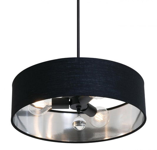 AFX CLNP18MBBK-BKSL Celine Pendant 18'' Medium Base BK - BKSL shade