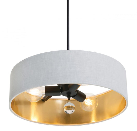 AFX CLNP18MBBK-WHGD Celine Pendant 18'' Medium Base BK - WHGD shade