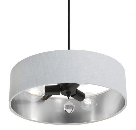 AFX CLNP18MBBK-WHSL Celine Pendant 18'' Medium Base BK - WHSL shade