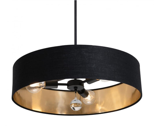 AFX CLNP24MBBK-BKGD Celine Pendant 24'' Medium Base BK - BKGD shade