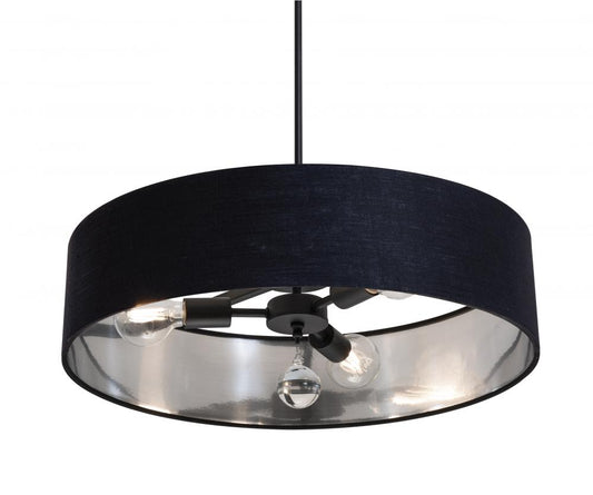 AFX CLNP24MBBK-BKSL Celine Pendant 24'' Medium Base BK - BKSL shade