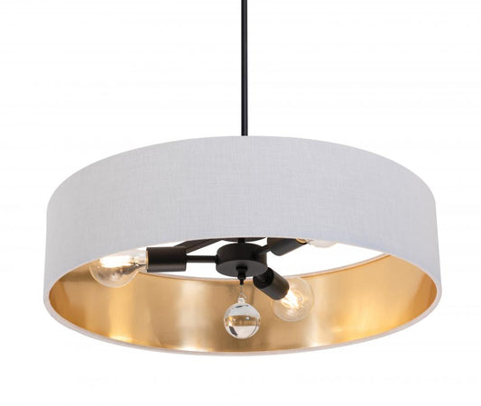 AFX CLNP24MBBK-WHGD Celine Pendant 24'' Medium Base BK - WHGD shade