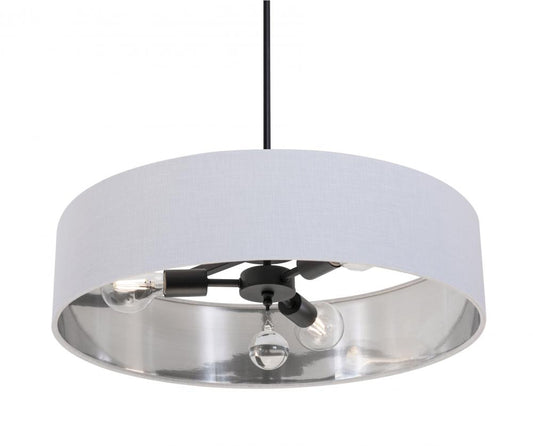 AFX CLNP24MBBK-WHSL Celine Pendant 24'' Medium Base BK - WHSL shade
