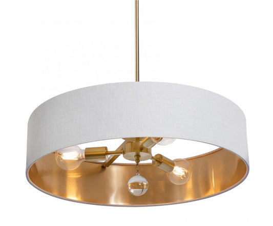 AFX CLNP24MBSB-WHGD Celine Pendant 24'' Medium Base SB - WHGD shade
