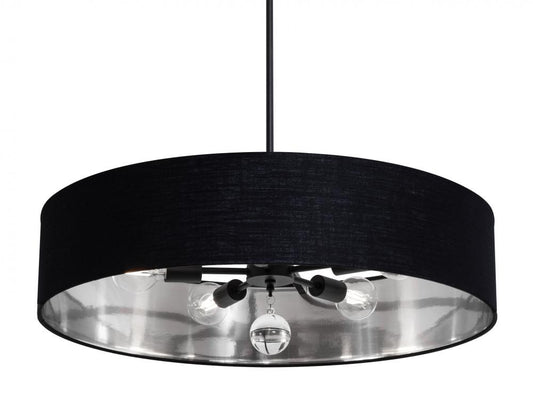 AFX CLNP30MBBK-BKSL Celine Pendant 30'' Medium Base BK - BKSL shade