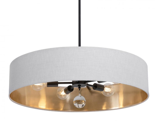 AFX CLNP30MBBK-WHGD Celine Pendant 30'' Medium Base BK - WHGD shade