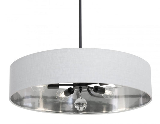 AFX CLNP30MBBK-WHSL Celine Pendant 30'' Medium Base BK - WHSL shade