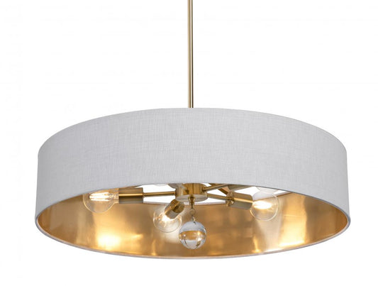 AFX CLNP30MBSB-WHGD Celine Pendant 30'' Medium Base SB - WHGD shade
