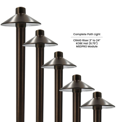 Path Light Kit with CRAIG (1.65") Riser • 2700/3000K - Path Light from 702 Lighting in Las Vegas