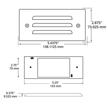 Dauer 489929-3000K • CATALINA Small Louvered Step Light