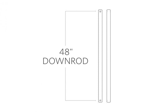 Generation Lighting DR48DWZ 48" Downrod in Dark Weathered Zinc