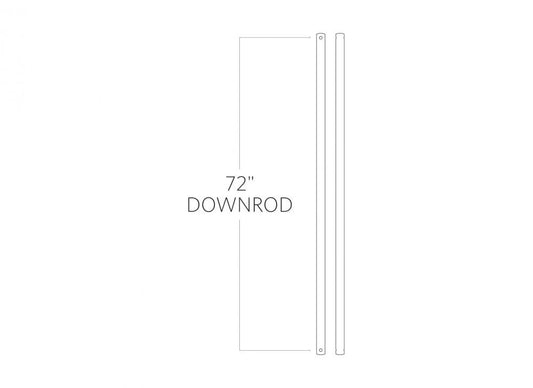 Generation Lighting DR72DWZ 72" Downrod in Dark Weathered Zinc